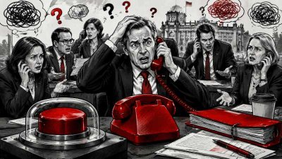Regierung eröffnet Notruf für verwirrte Koalitionspartner – "Drücken Sie die 1, wenn Sie noch wissen, worüber abgestimmt wird."